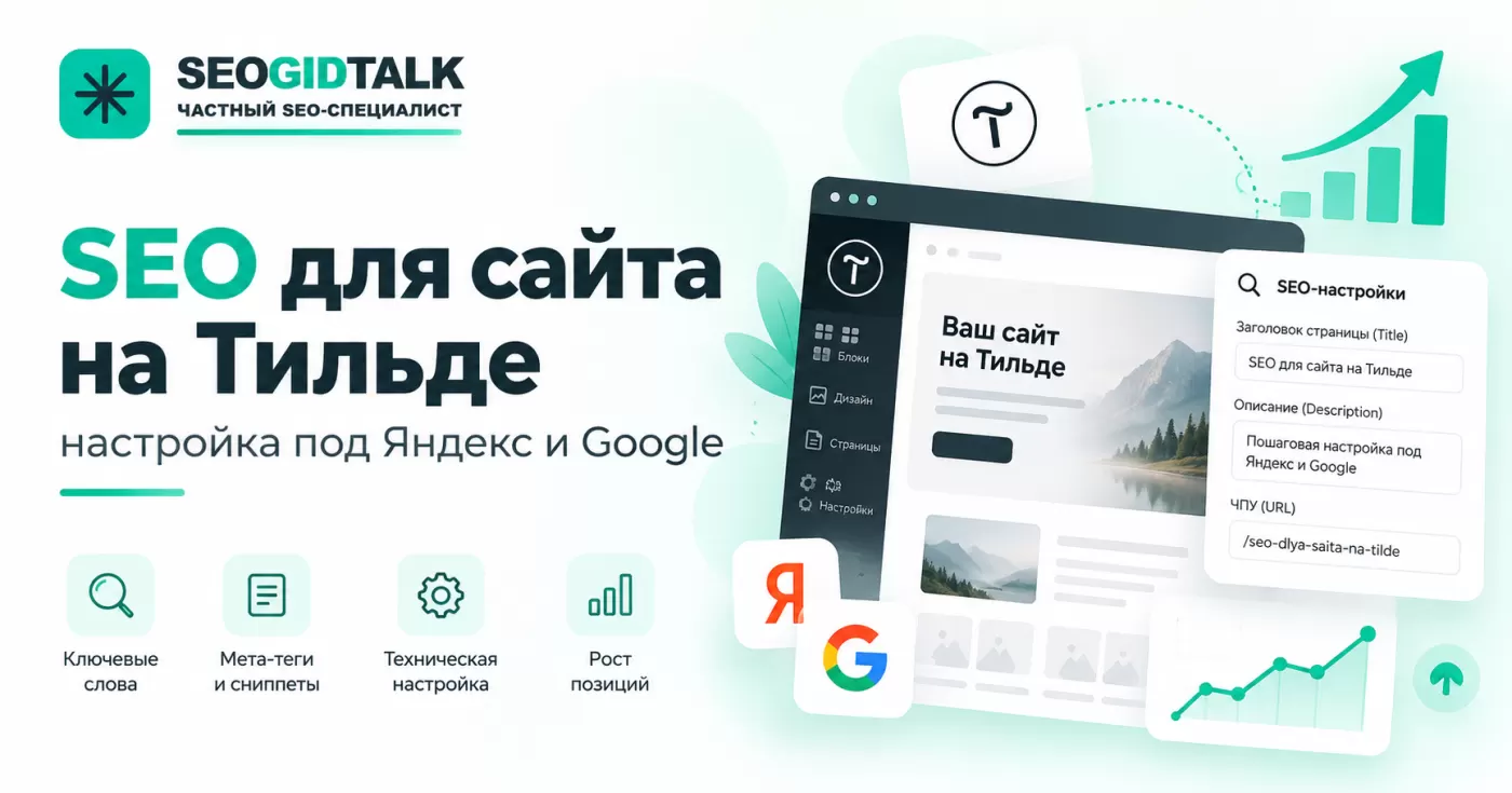 SEO на Тильде как настроить сайт для Яндекса и Google