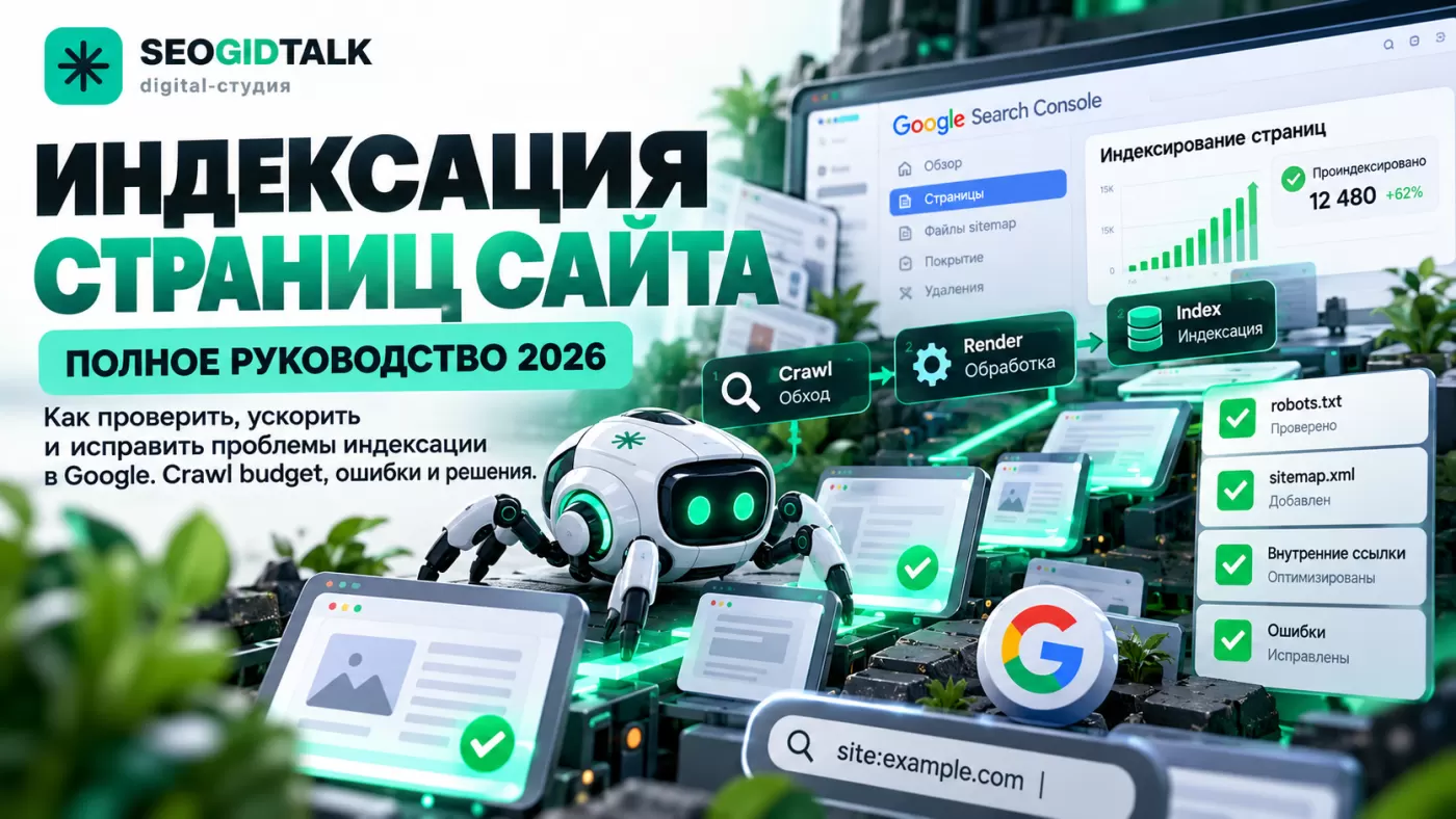 Индексация страниц сайта в Google проверка URL в Search Console, статусы индексирования, ошибки сканирования и схема работы поискового робота.